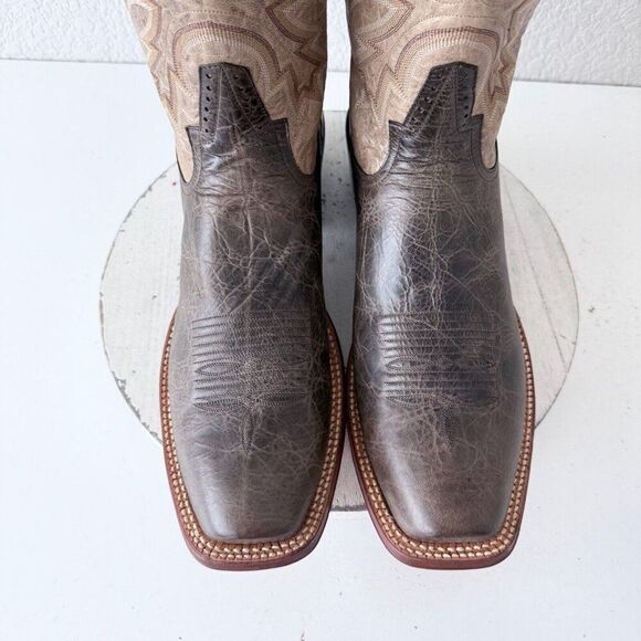 NEW Rod Patrick Mens Cowboy Boots 15AAA Brown Mocha Bison Leather Western RPM122 - Picture 6 of 12